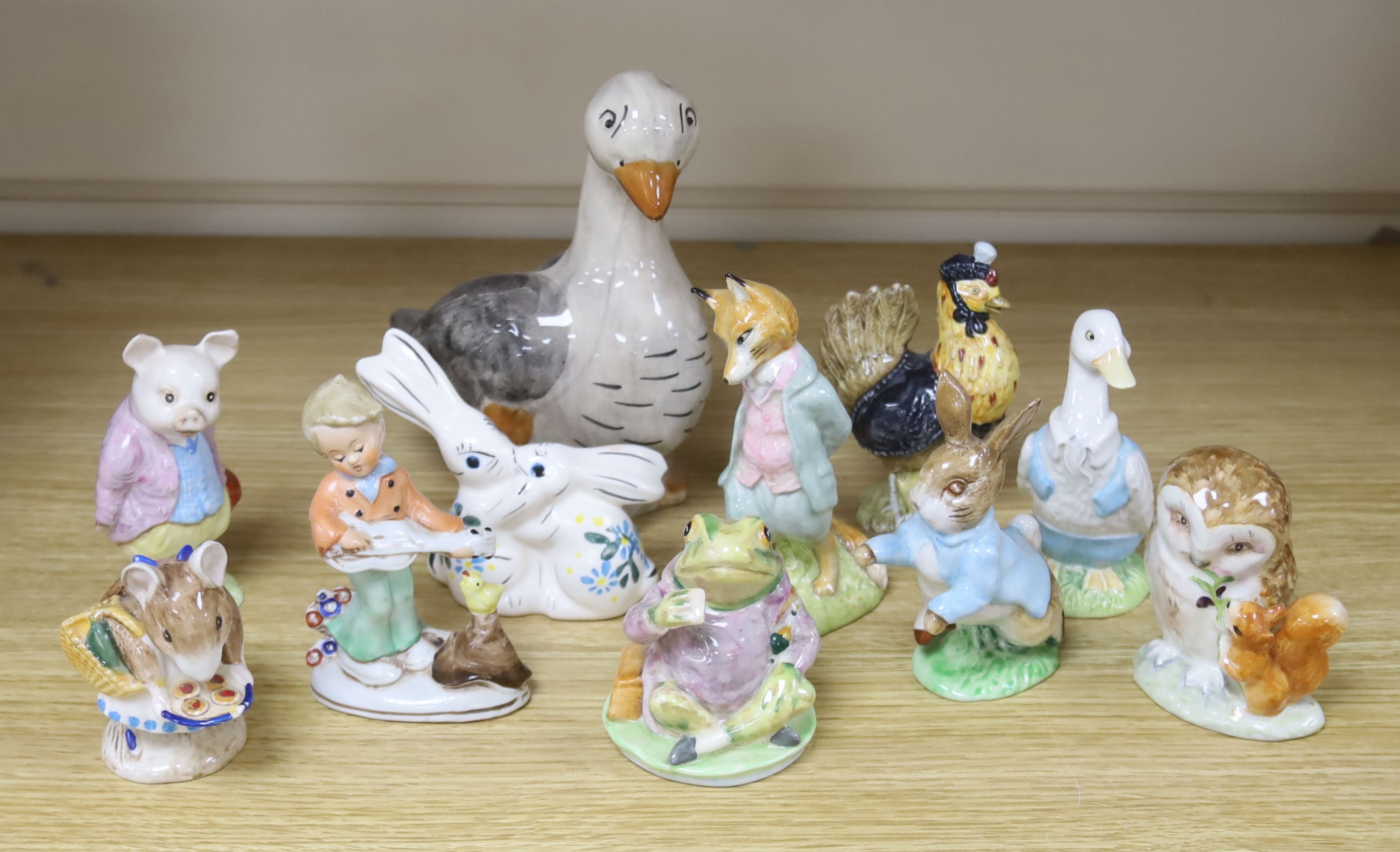 8 Beswick Beatrix Potter characters and 3 others